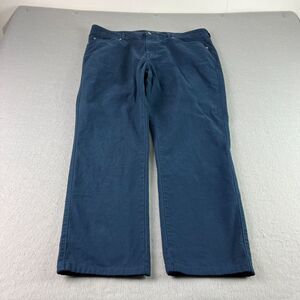 Peter Millar Pants Mens 38x28 Blue Chino Crown Vintage Canvas‎ 5 Pocket Casual